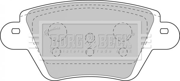 BORG & BECK stabdžių trinkelių rinkinys, diskinis stabdys BBP1892